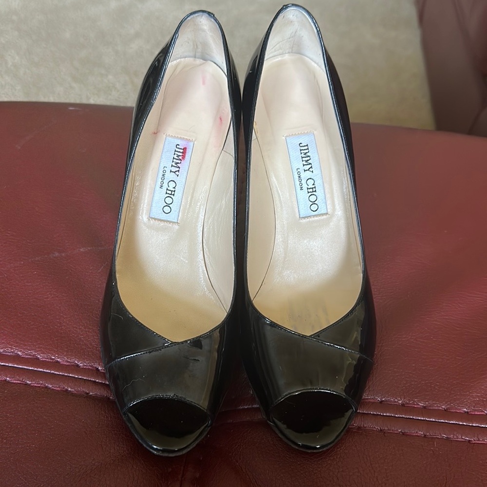 Jimmy Choo Peep Toe With Block Heels - image 1